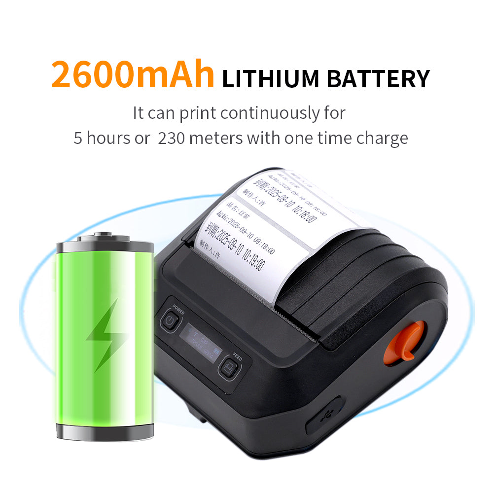 Factory Mini Bluetooth Portable Thermal Printer M3 Wireless Receipt Label 80mm Barcode Printer