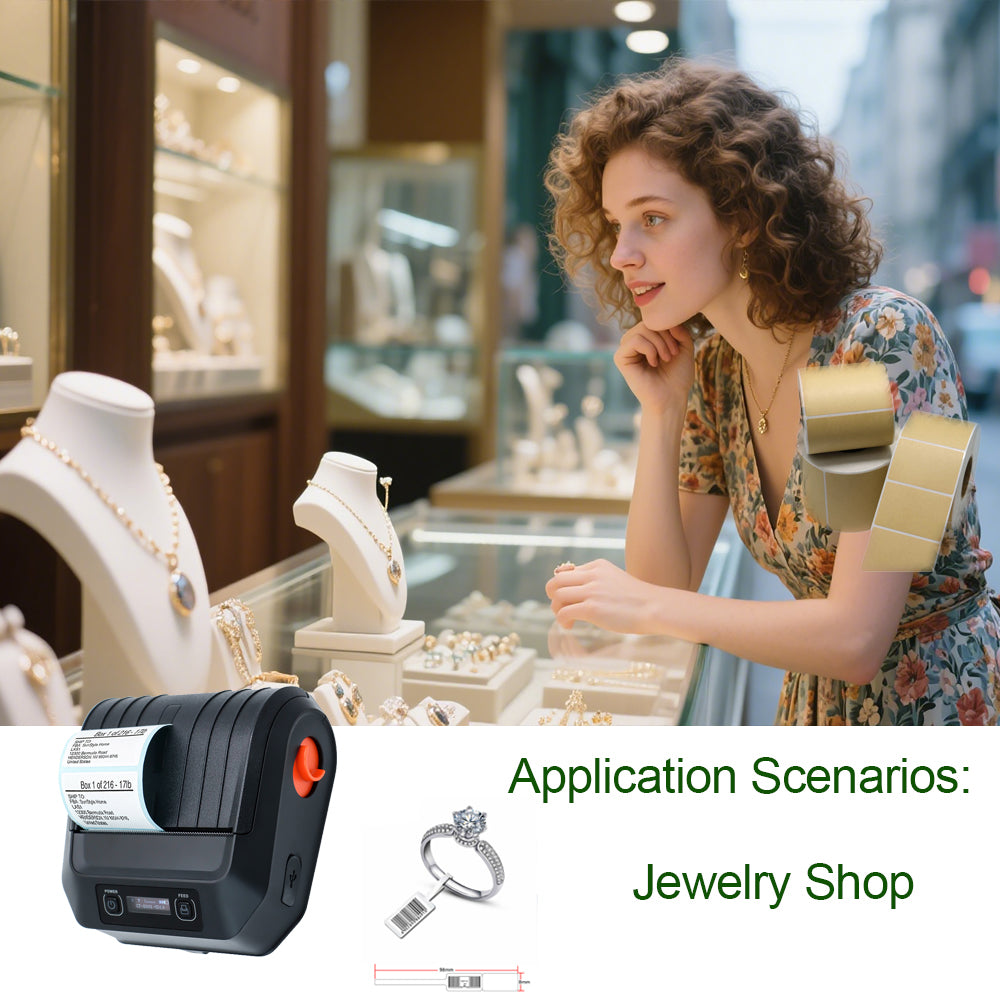 Factory Mini Bluetooth Portable Thermal Printer M3 Wireless Receipt Label 80mm Barcode Printer