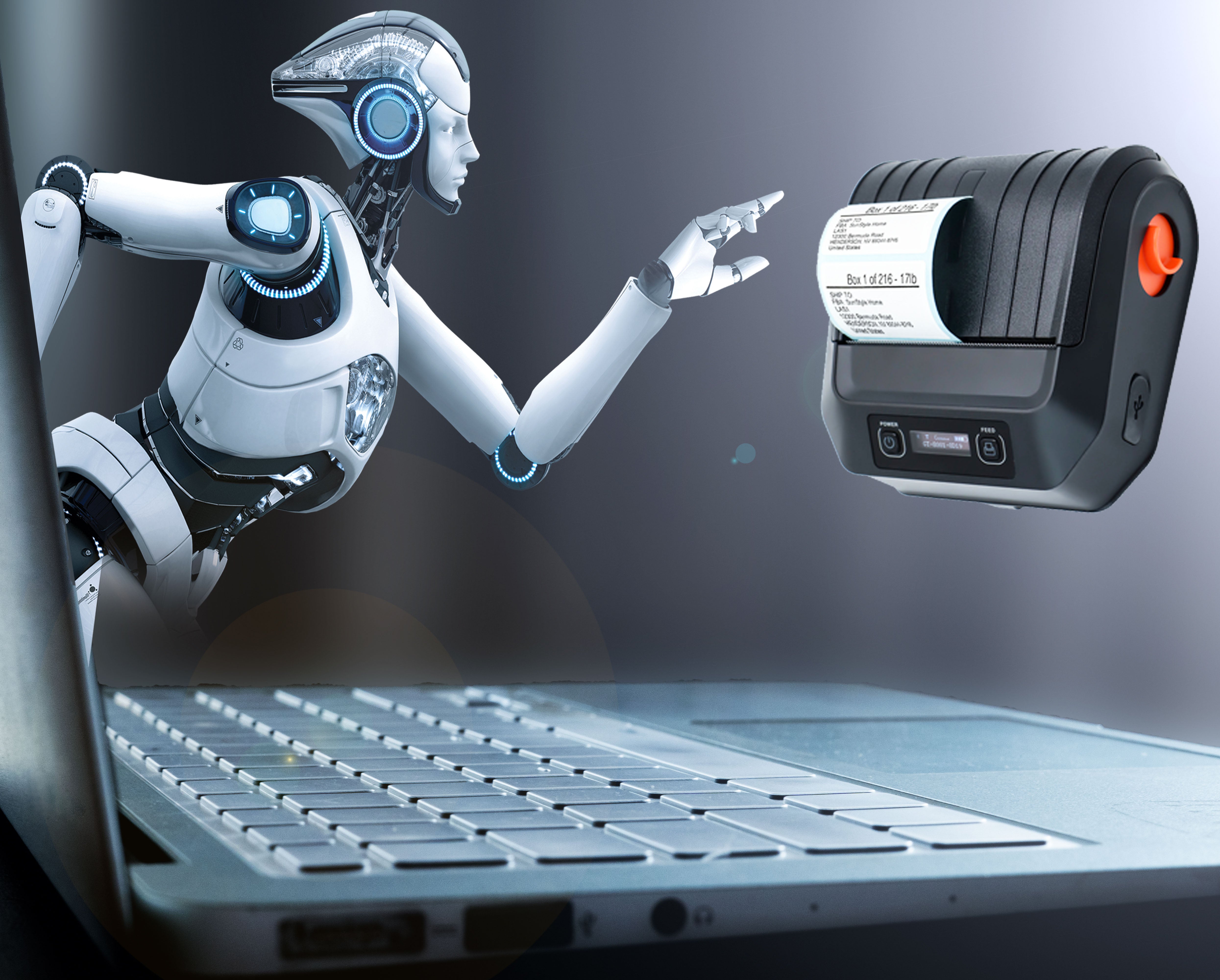 Factory Mini Bluetooth Portable Thermal Printer M9 Wireless Receipt Label 80mm Barcode Printer