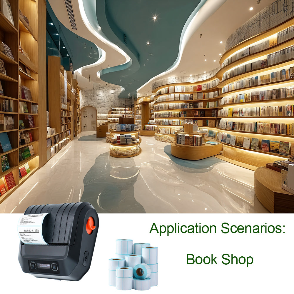 Factory Mini Bluetooth Portable Thermal Printer M9 Wireless Receipt Label 80mm Barcode Printer