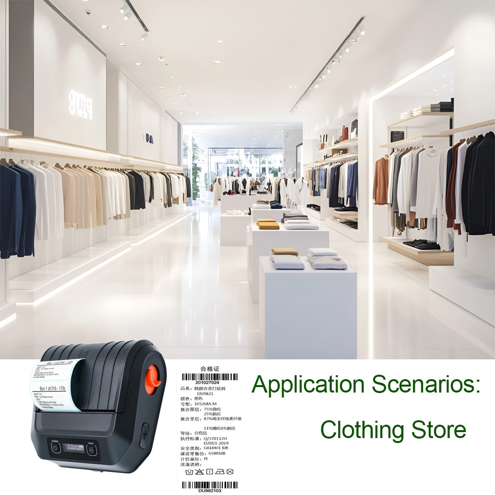 Factory Mini Bluetooth Portable Thermal Printer M9 Wireless Receipt Label 80mm Barcode Printer