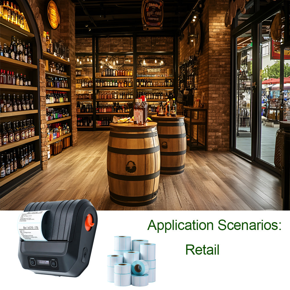 Factory Mini Bluetooth Portable Thermal Printer M3 Wireless Receipt Label 80mm Barcode Printer