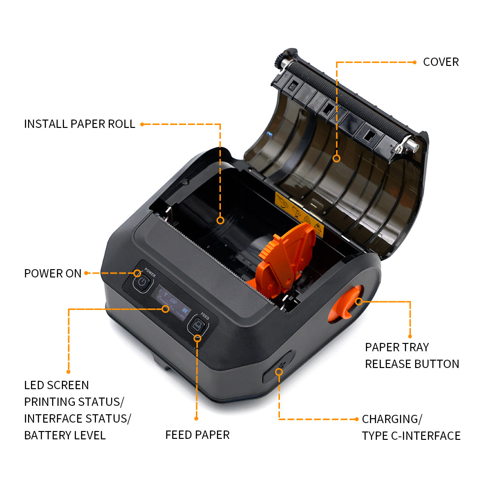 Factory Mini Bluetooth Portable Thermal Printer M3 Wireless Receipt Label 80mm Barcode Printer
