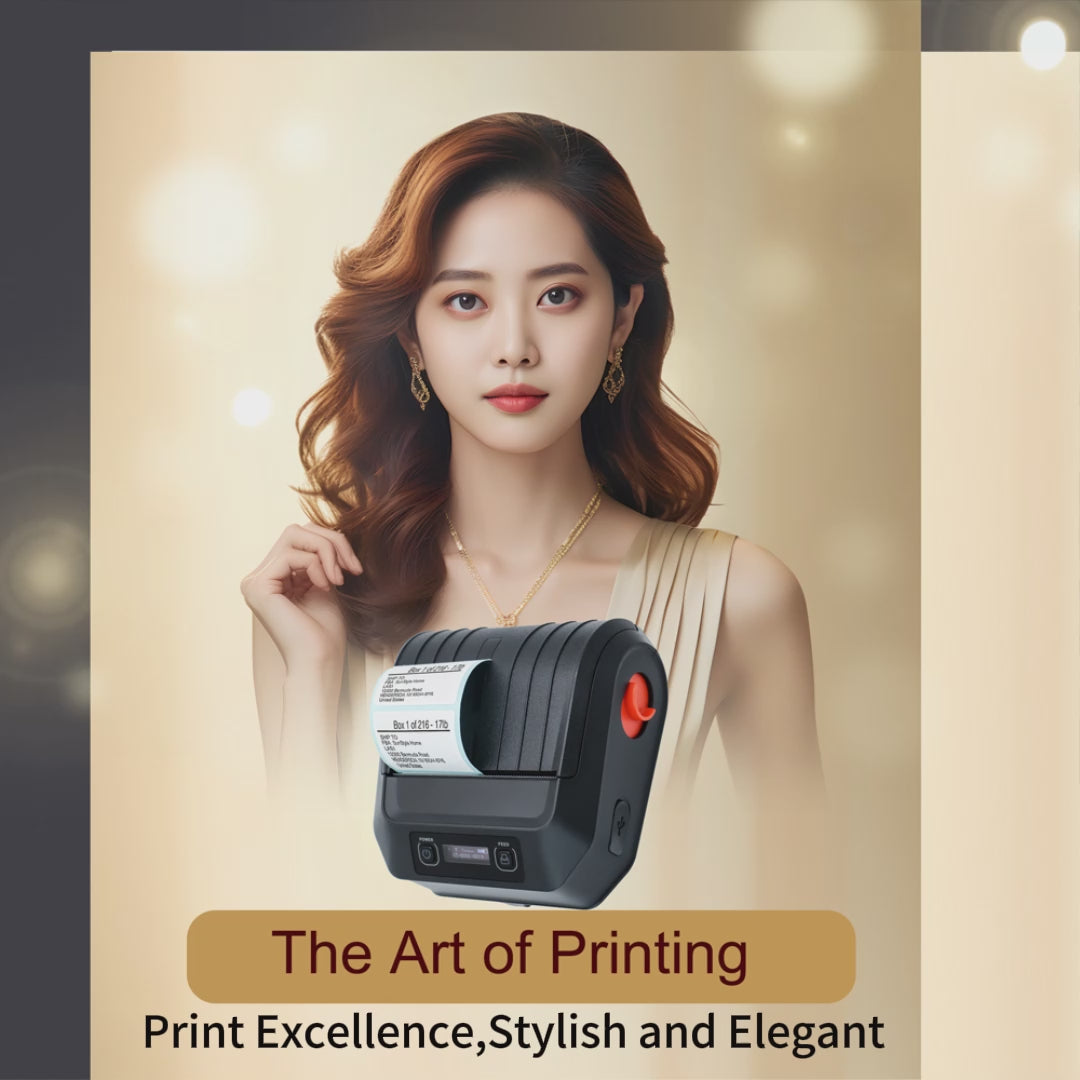 Factory Mini Bluetooth Portable Thermal Printer M3 Wireless Receipt Label 80mm Barcode Printer